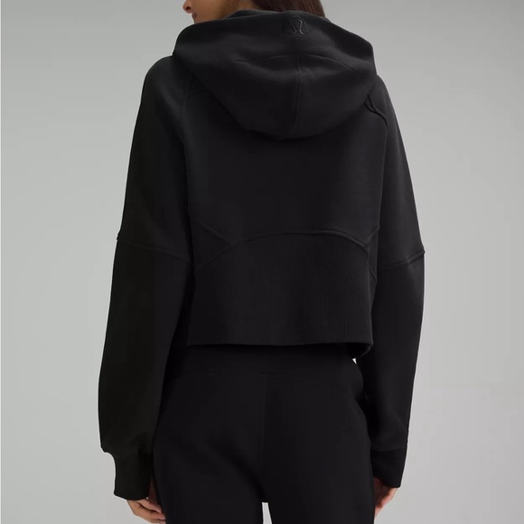 Lululemon Black 3/4 Crop Zip Hoodie, Size XS/S - Picture 2 of 15